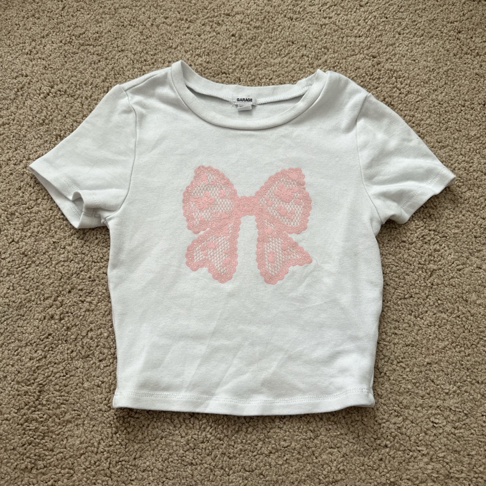 Garage white stormi tee top